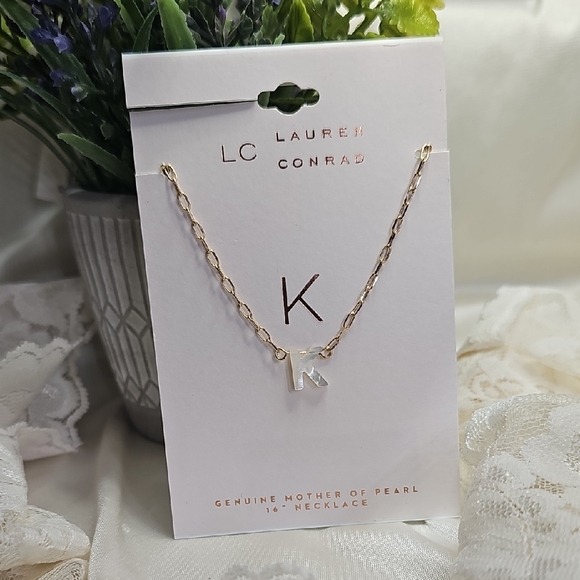 LC Lauren Conrad Jewelry - LC Lauren Conrad Gold Necklace with Initial Pendant